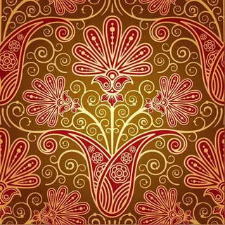 华丽红色花纹背景