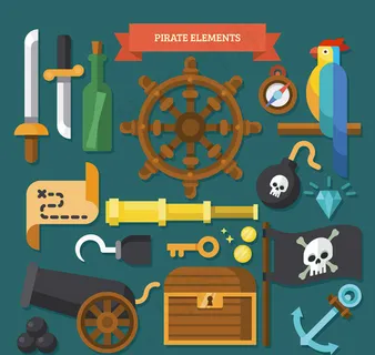 扁平化海盗元素