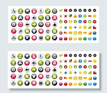 圆形按钮图标,免抠元素 圆形按钮图标,免抠元素