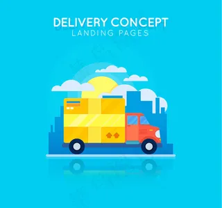 扁平化快递运输车