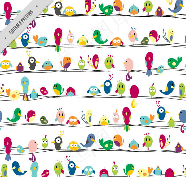 彩色无缝背景矢量