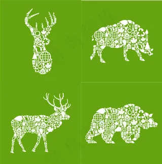动物元素拼贴