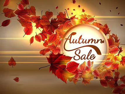 精美秋叶销售背景