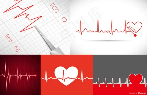 心电图背景矢量