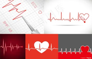 心电图背景矢量