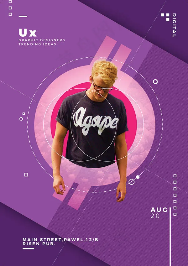 音乐派对传单海报psd模版下载