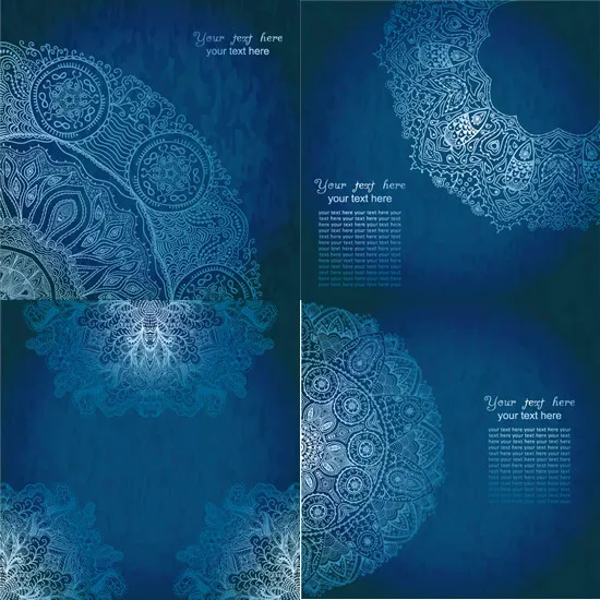 古典花纹背景eps,ai矢量模版下载
