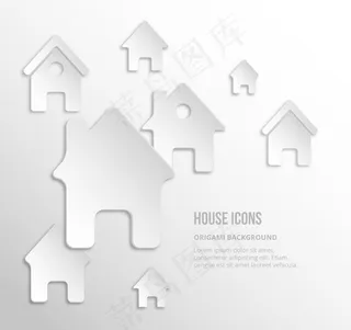 白色房屋图标,免抠元素