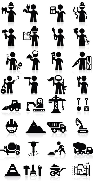 儿童剪影小图标,免抠元素