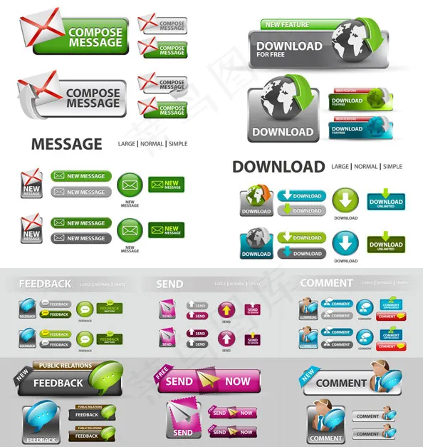 网页设计元素04eps,ai矢量模版下载