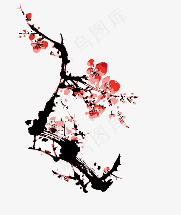 水墨腊梅