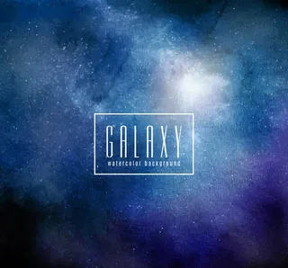 水彩蓝色星系背景