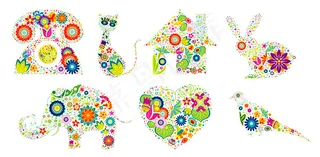 花朵组成的图案