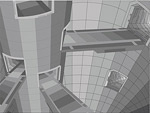 3D高科技风格建筑,背景元素