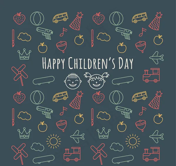 儿童节无缝背景ai矢量模版下载