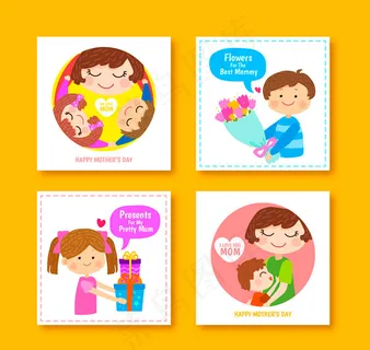 母亲节卡片矢量