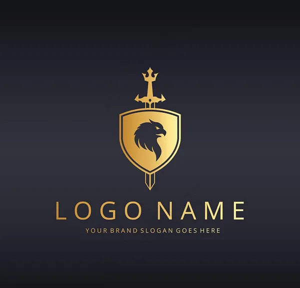 盾牌宝剑logoeps,ai矢量模版下载