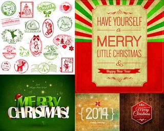 圣诞节字体蝴蝶结