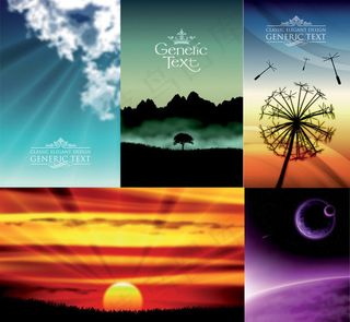 逼真的风景矢量