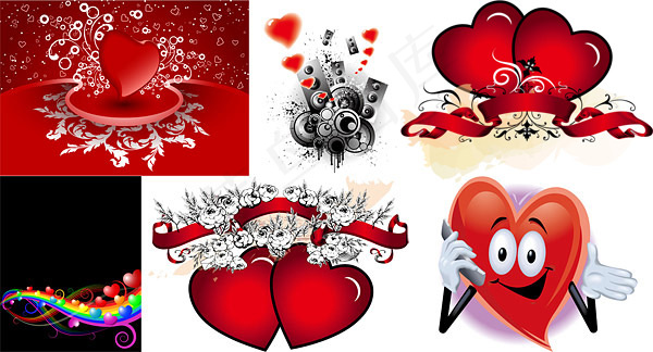 情人节心形矢量