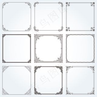 正方形花边边框