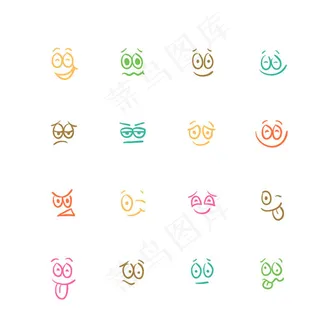 简单表情图标,免抠元素