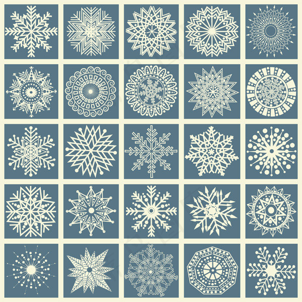 雪花图形图标,免抠元素ai矢量模版下载