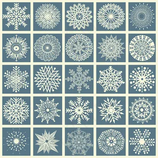 雪花图形图标,免抠元素