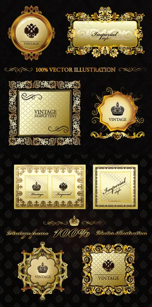 欧式古典花纹边框