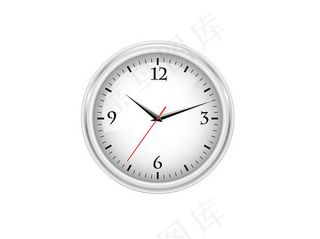 白色时钟图标,免抠元素