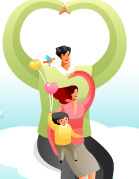 立体卡通风格人物_爱心