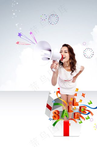 拿扩音器的女人