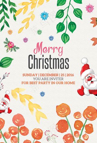 卡通圣诞节海报