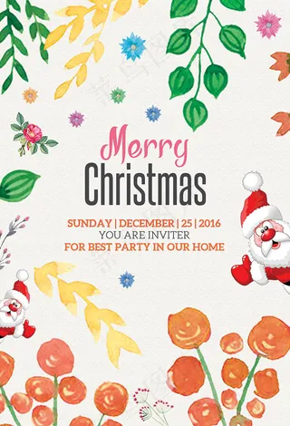 卡通圣诞节海报