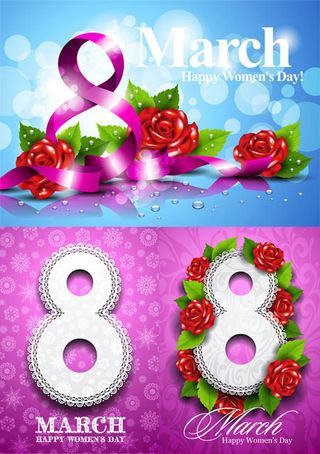 三八妇女节花边