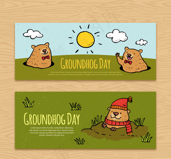 土拨鼠日banner