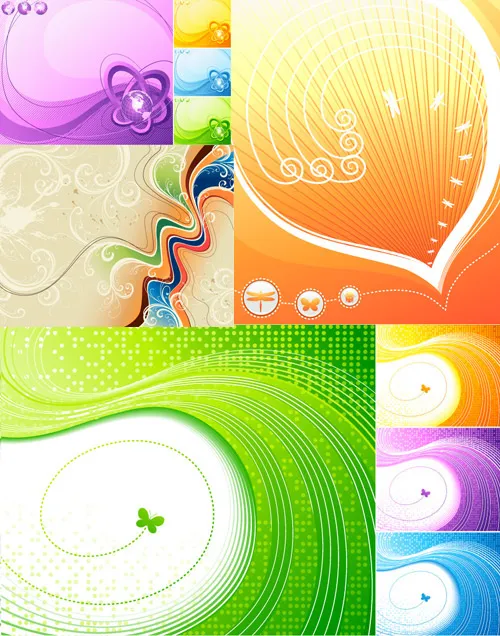 矢量动感线条插画eps,ai矢量模版下载