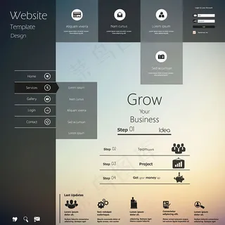 简约的商务设计,背景元素