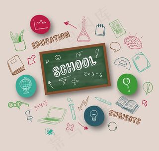 彩绘校园元素