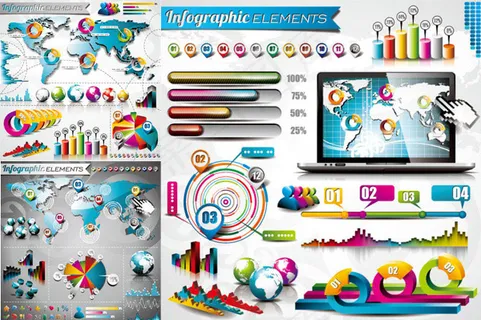 数据信息图矢量