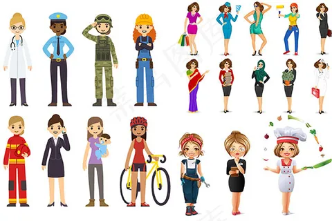 卡通职业人物