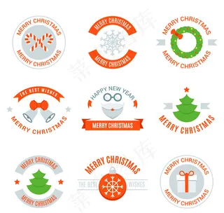 圣诞节快乐标签,免抠元素