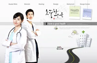 亲切的男女医生