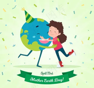 世界地球日女孩