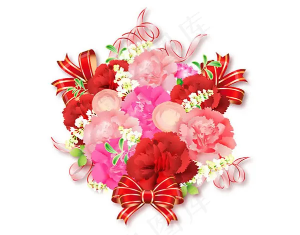 花朵蝴蝶结背景ai矢量模版下载