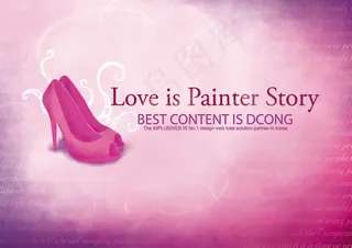 高跟鞋花纹背景