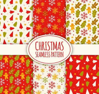 圣诞元素无缝背景