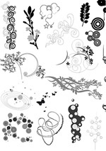 矢量时尚花纹元素ai矢量模版下载