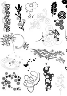 矢量时尚花纹元素