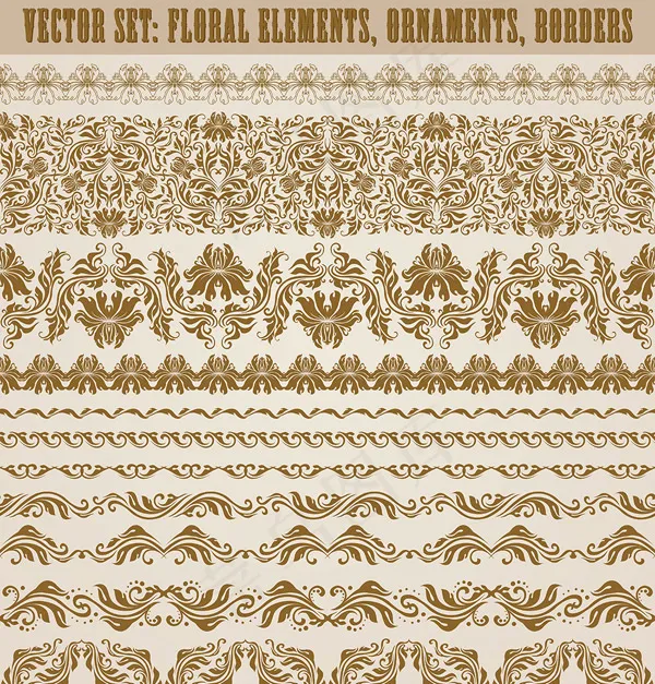 欧式复古花纹边框eps,ai矢量模版下载